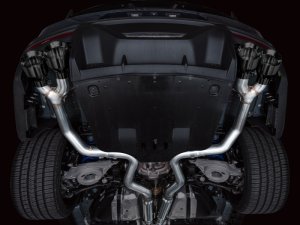 Ford Mustang Performance Exhaust - Rear - AWE Tuning - Cat-Back Track Edition - Diamond Black - `24-`27
